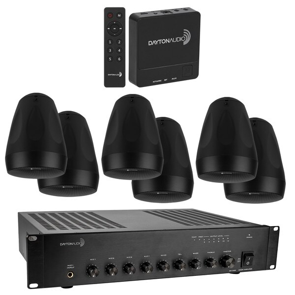 Main product image for Commercial Six Speaker Sound System for Bar Restaurant Brewery Package with FREE Wi-Fi Streamer300-663